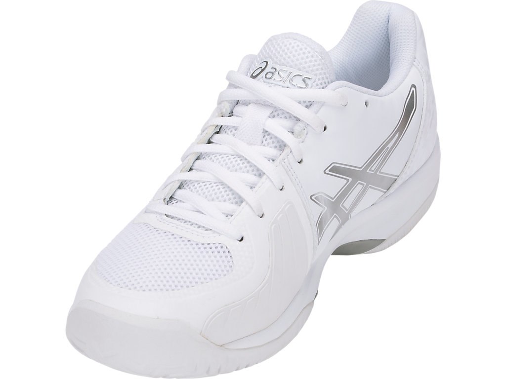 Asics Gel-Court Tennis Shoes For Women White/Silver 039AUJVI