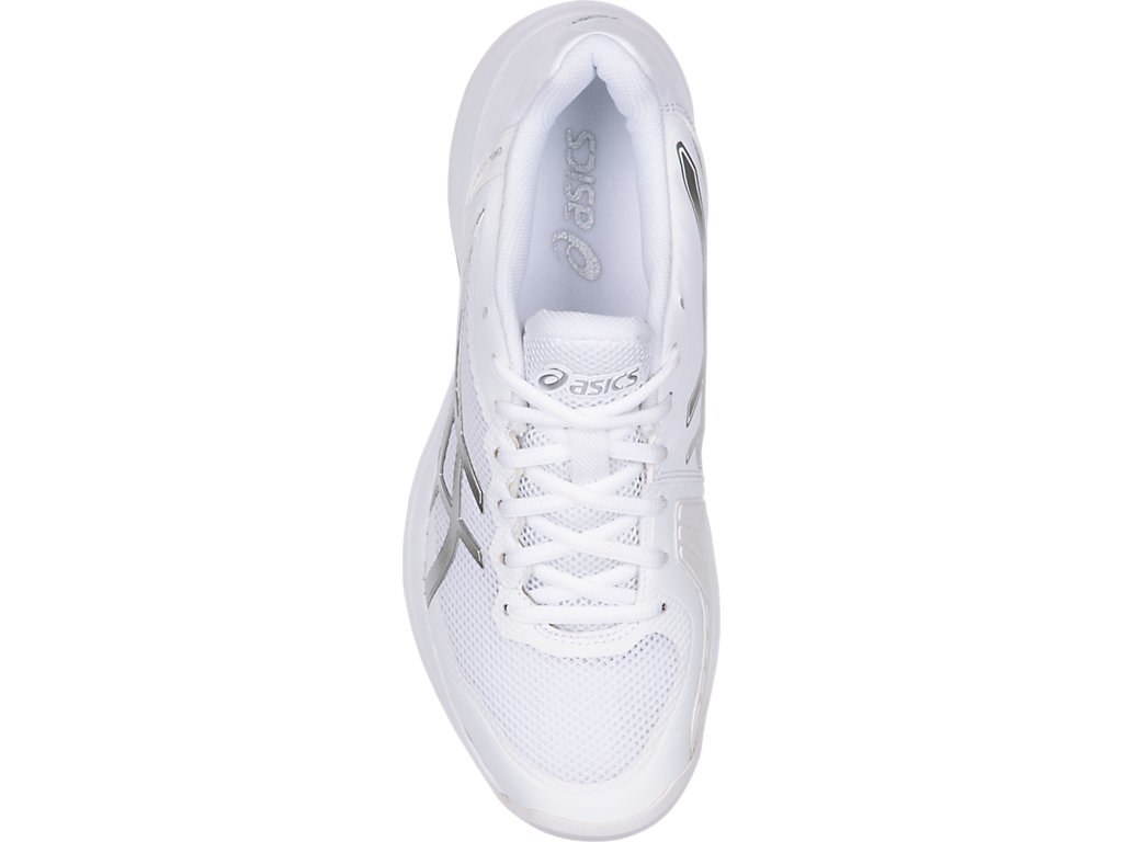 Asics Gel-Court Tennis Shoes For Women White/Silver 039AUJVI
