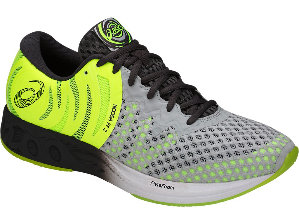 Asics Noosa Ff Running Shoes For Men Grey/Dark Grey/Yellow 039QUONI