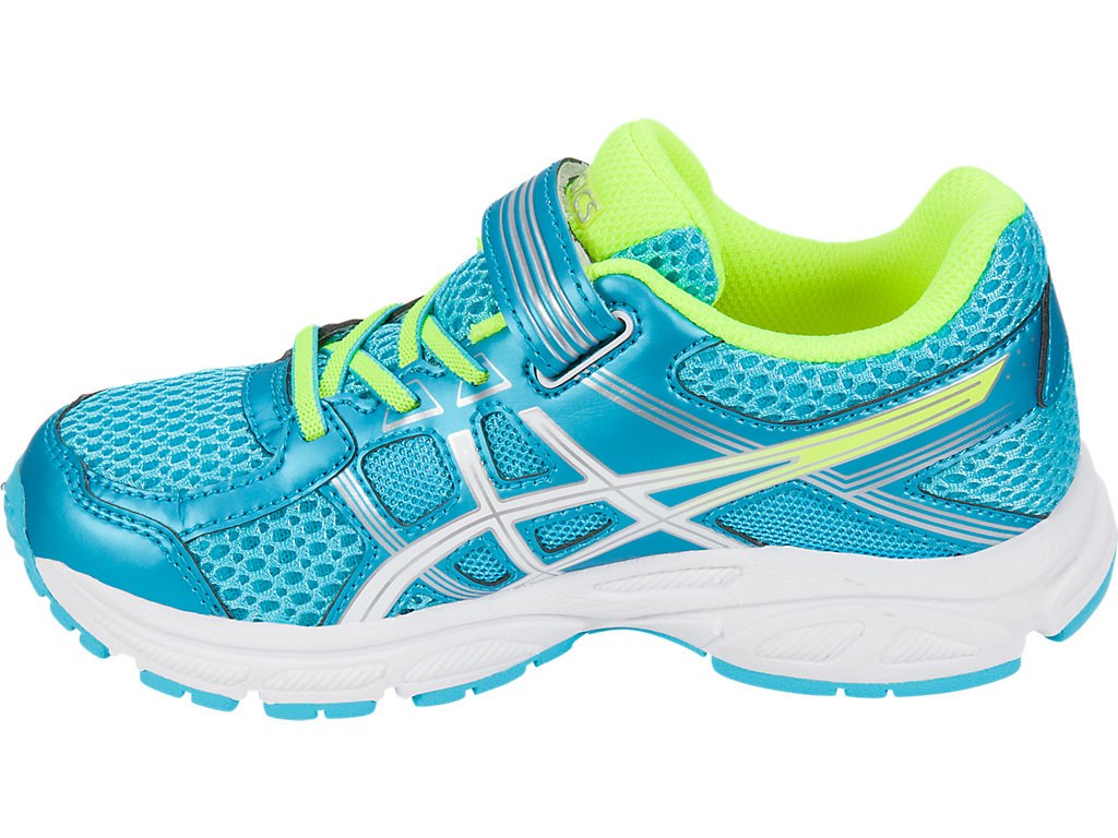 Asics Pre-Contend 4 Ps Running Shoes For Kids Light Turquoise/White/Yellow 045TDCJM