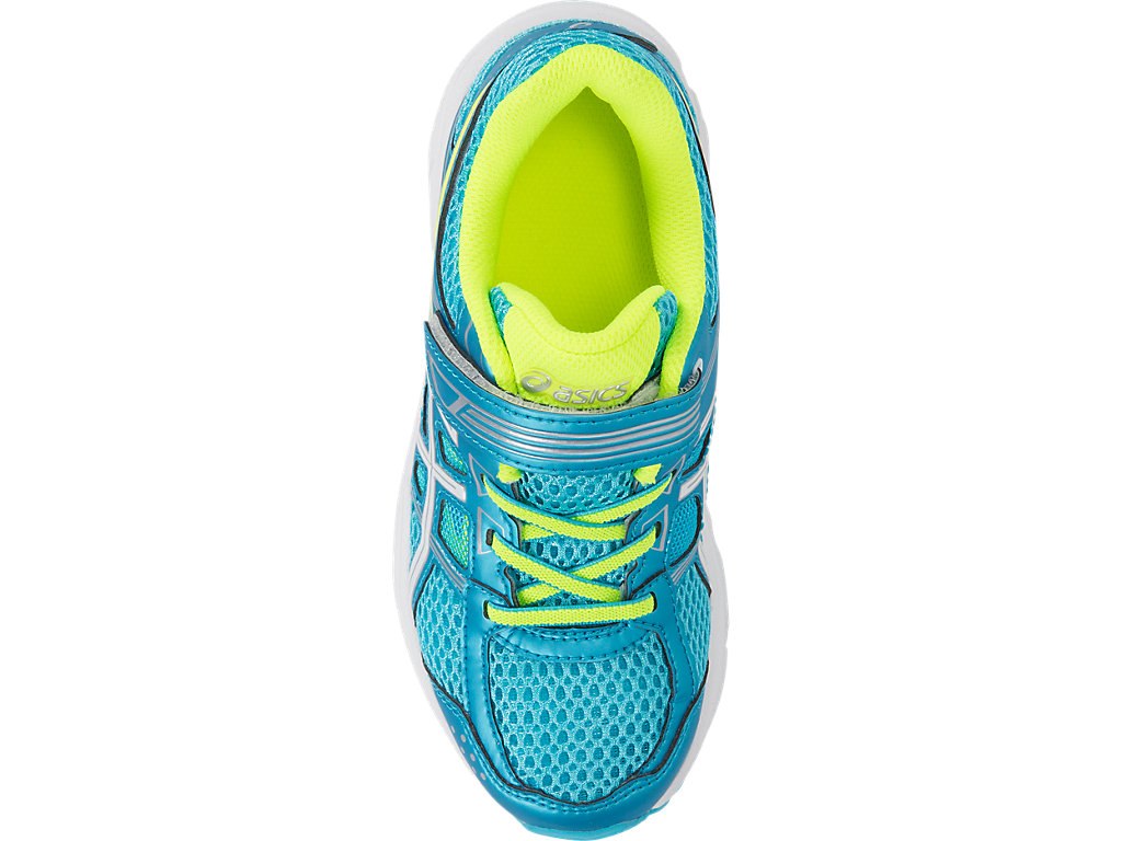 Asics Pre-Contend 4 Ps Running Shoes For Kids Light Turquoise/White/Yellow 045TDCJM