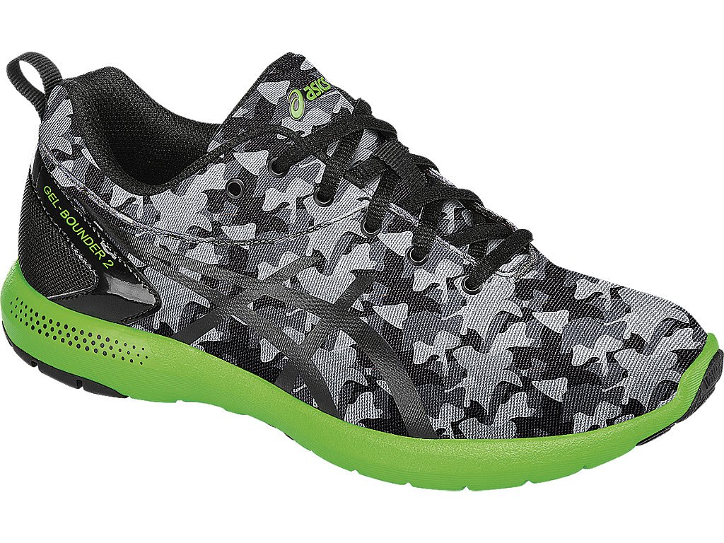 Asics Bounder Gs Running Shoes For Kids Dark Grey/Black 049ZRHYP