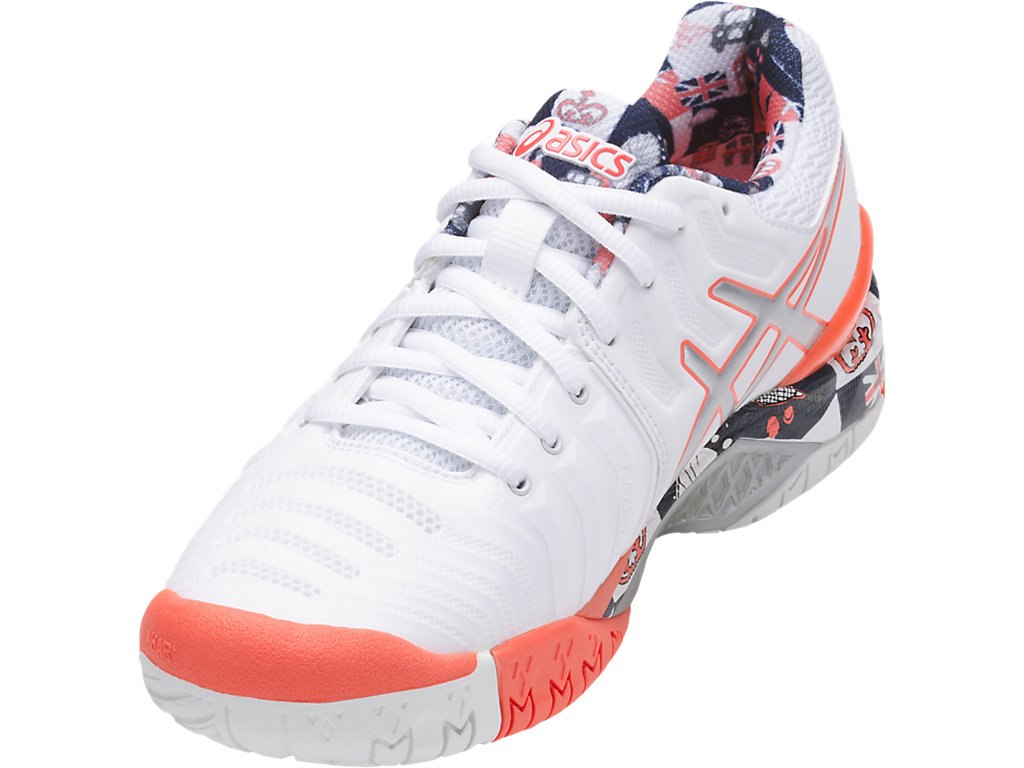 Asics Gel-Resolution 7 Shoes For Women White/Silver/Coral 060FXBVG