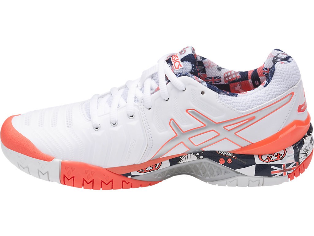 Asics Gel-Resolution 7 Shoes For Women White/Silver/Coral 060FXBVG