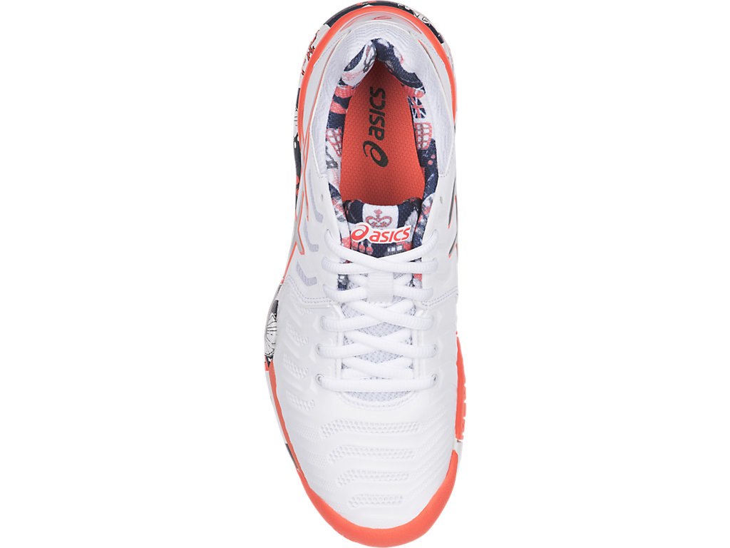 Asics Gel-Resolution 7 Shoes For Women White/Silver/Coral 060FXBVG
