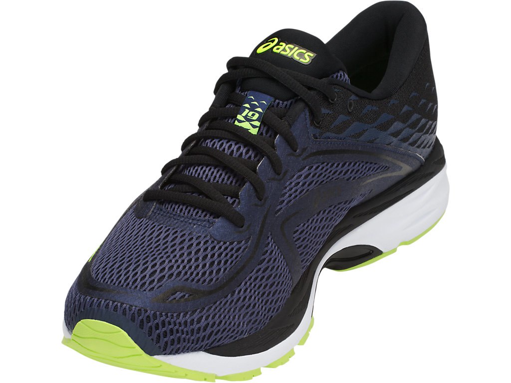Asics Gel-Cumulus 19 Running Shoes For Men Indigo Blue/Black/Yellow 066TURCQ