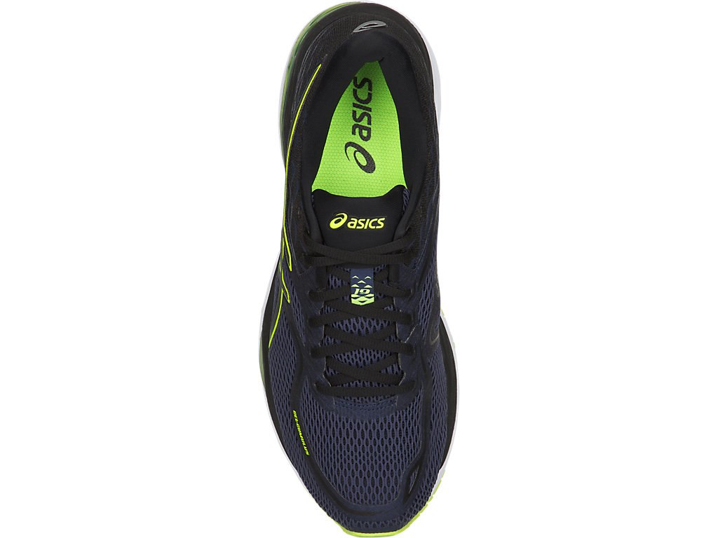 Asics Gel-Cumulus 19 Running Shoes For Men Indigo Blue/Black/Yellow 066TURCQ