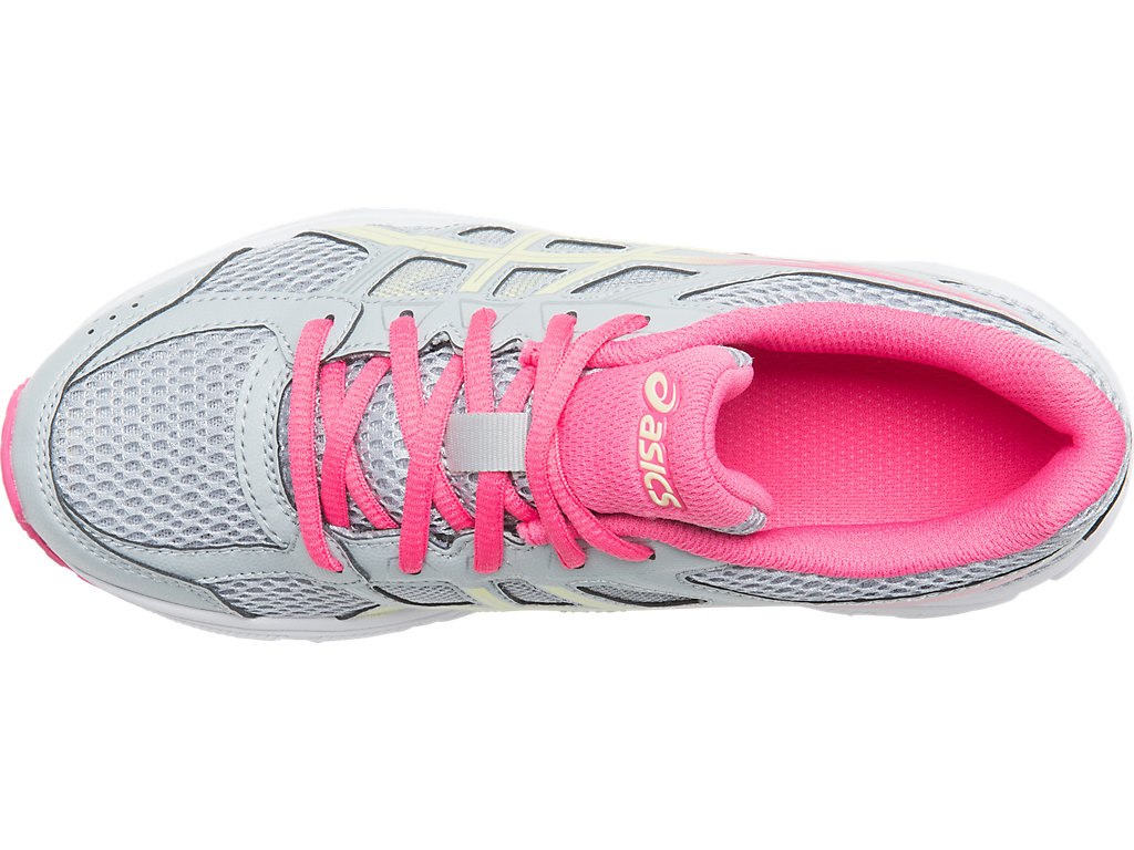Asics Gel-Contend 4 Running Shoes For Kids Grey/Light Green/Pink 079NNOHU