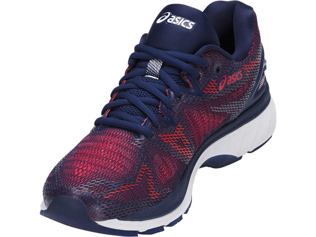 Asics Gel-Nimbus 20 Running Shoes For Men Indigo Blue/Indigo Blue/Red 081HRIFD