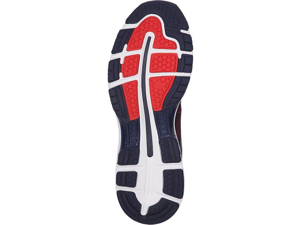 Asics Gel-Nimbus 20 Running Shoes For Men Indigo Blue/Indigo Blue/Red 081HRIFD