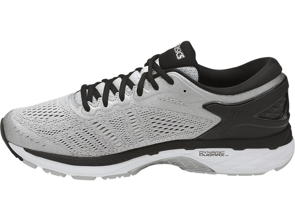 Asics Gel-Kayano 24 Running Shoes For Men Silver/Black/Grey 082RNTIU