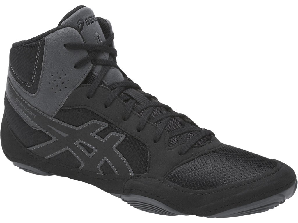 Asics Snapdown Shoes For Men Black/Dark Grey 085QWTHQ