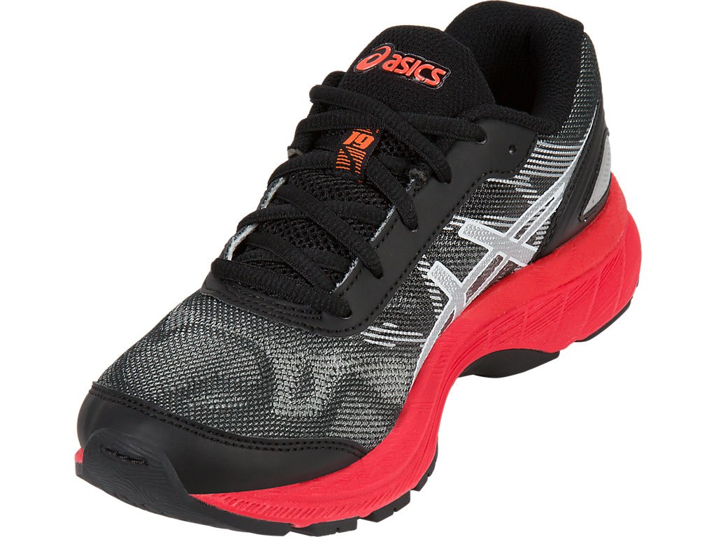 Asics Gel-Nimbus 19 Running Shoes For Kids Black/Silver 091MGJZG
