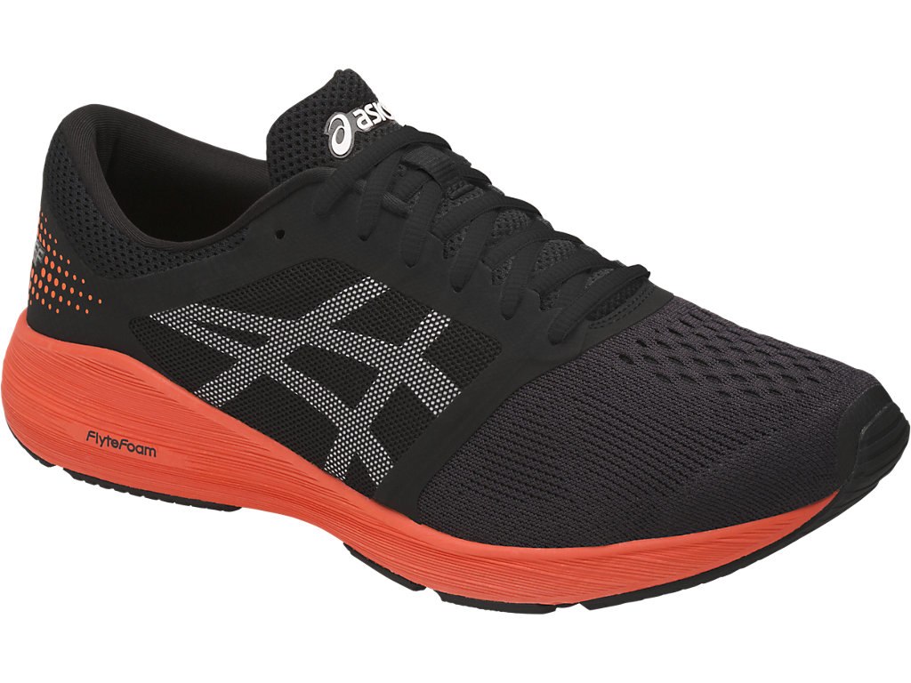 Asics Roadhawk Ff Running Shoes For Men Black/Orange/White 101GHIPW