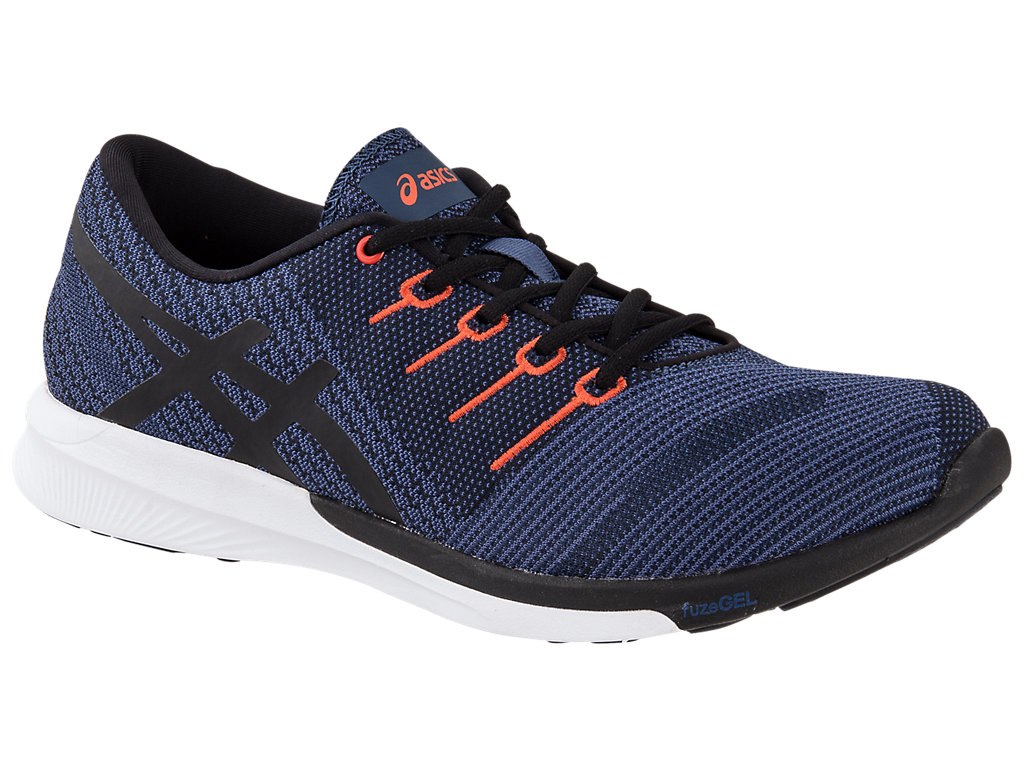 Asics Fuzex Running Shoes For Men Dark Blue/Black/Pink 105GWAKT