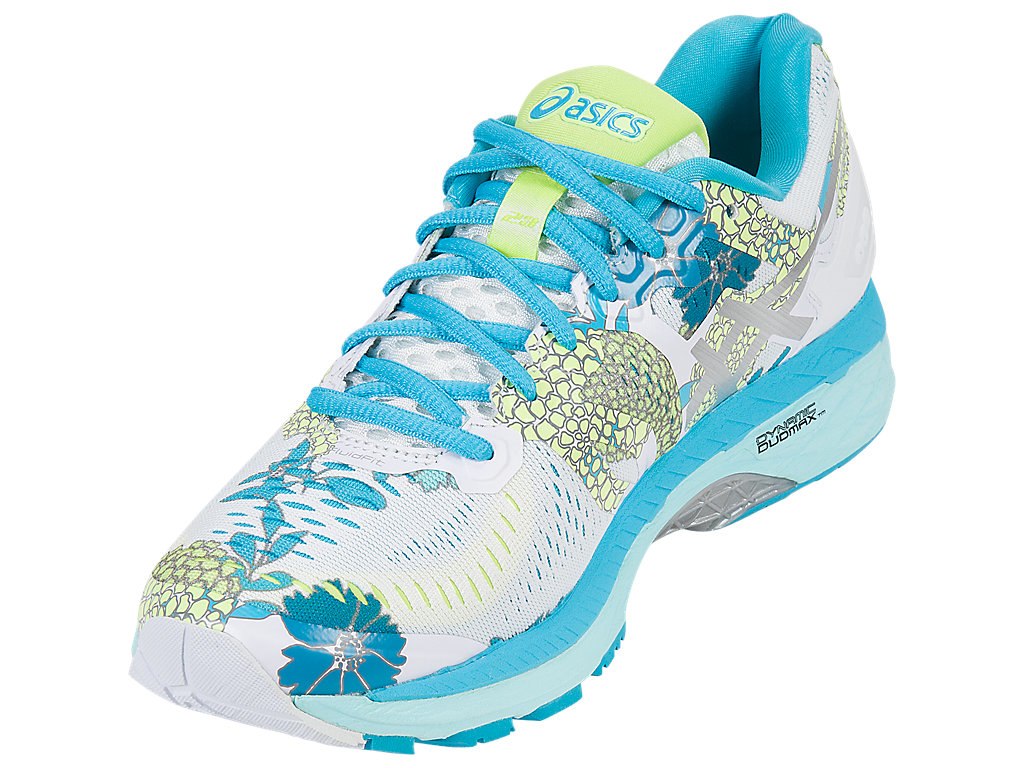 Asics Gel-Kayano 23 Running Shoes For Women White/Silver/Light Turquoise 108JAZQW