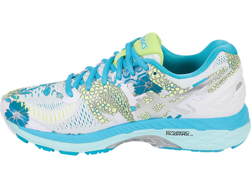 Asics Gel-Kayano 23 Running Shoes For Women White/Silver/Light Turquoise 108JAZQW