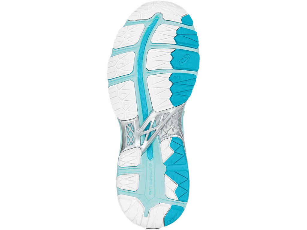 Asics Gel-Kayano 23 Running Shoes For Women White/Silver/Light Turquoise 108JAZQW