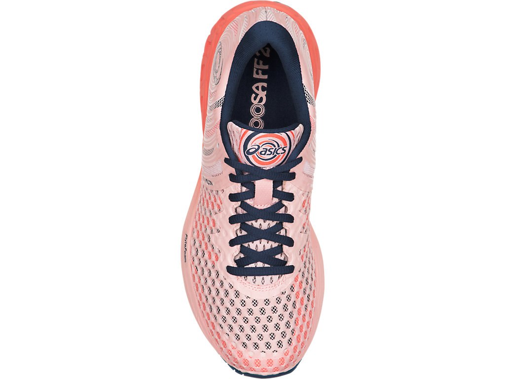 Asics Noosa Ff Running Shoes For Women Grey Pink/Dark Blue/Pink 109WITLO