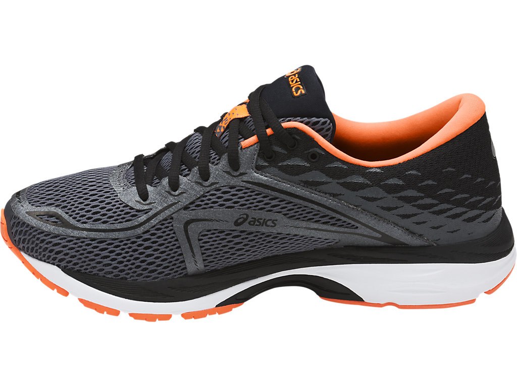 Asics Gel-Cumulus 19 Running Shoes For Men Dark Grey/Black/Orange 125QOAWW