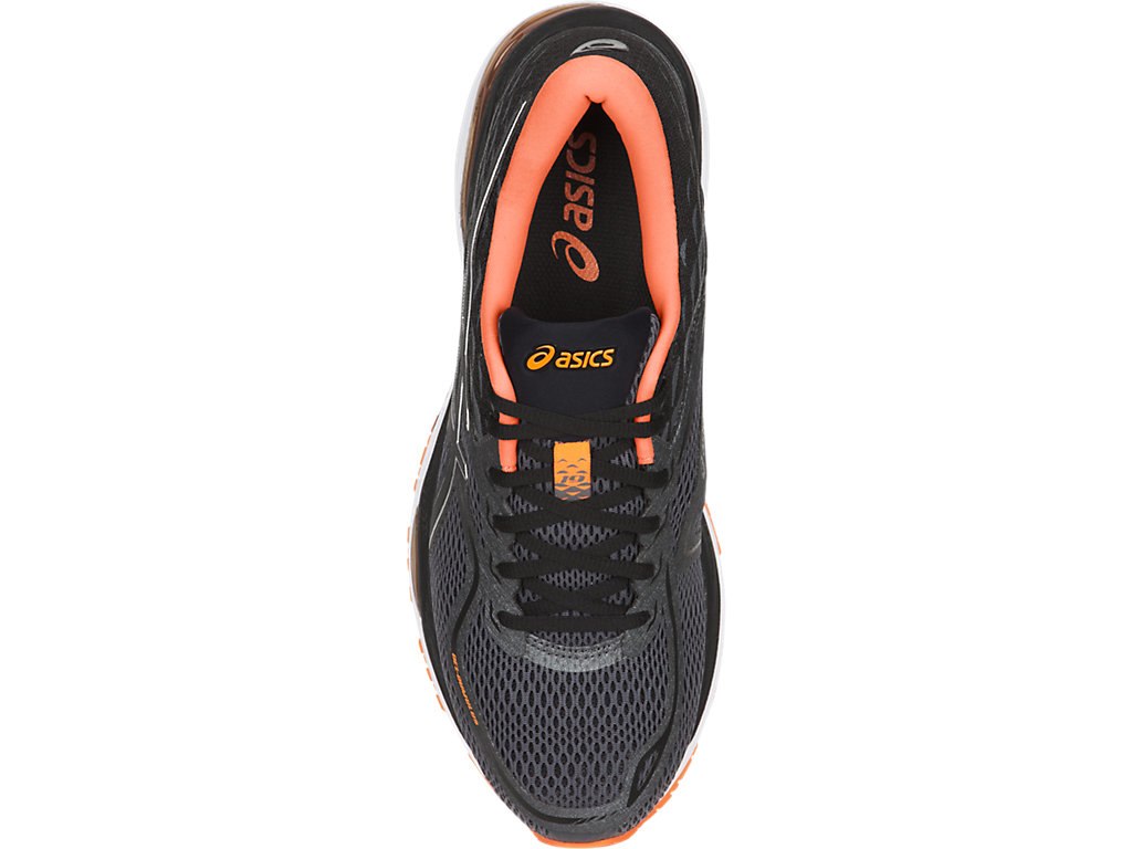 Asics Gel-Cumulus 19 Running Shoes For Men Dark Grey/Black/Orange 125QOAWW