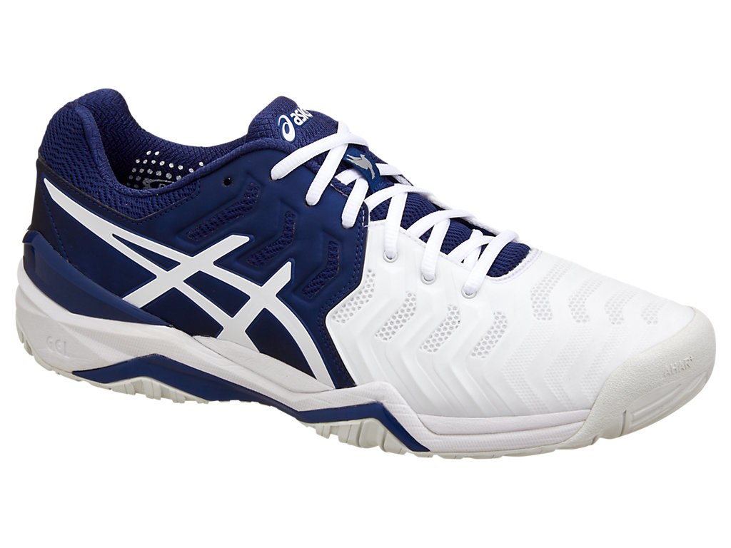 Asics Gel-Resolution 7 Tennis Shoes For Men Navy/White/Silver 131GHPDQ