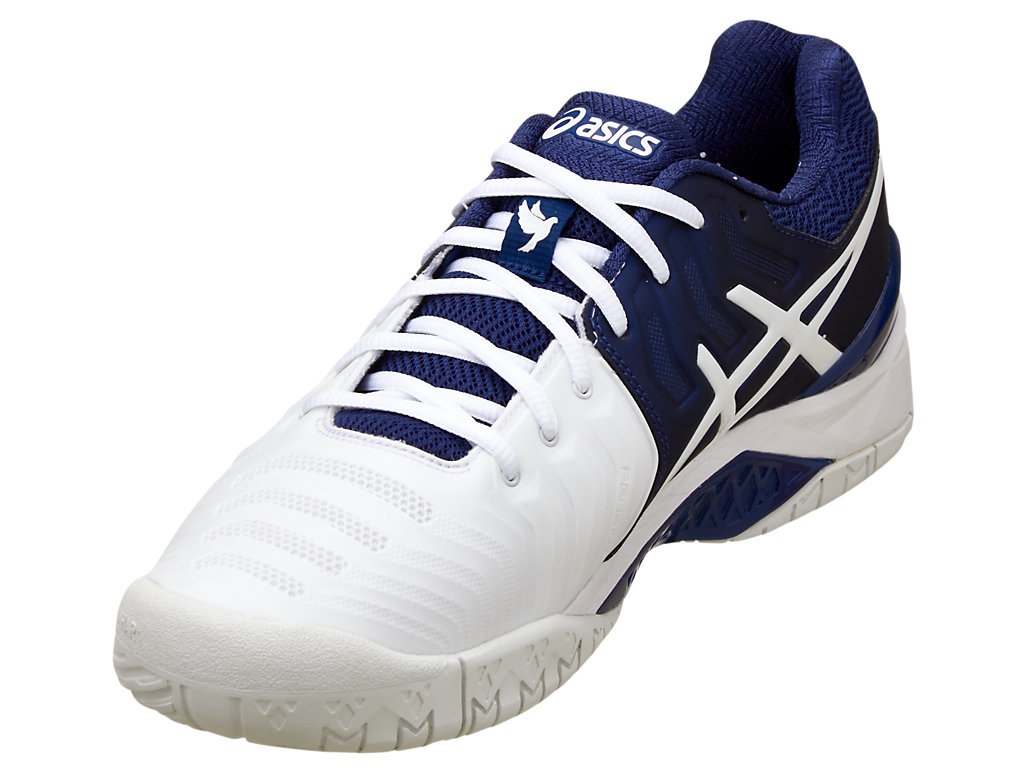 Asics Gel-Resolution 7 Tennis Shoes For Men Navy/White/Silver 131GHPDQ