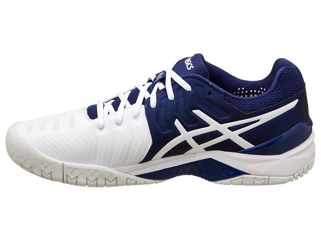 Asics Gel-Resolution 7 Tennis Shoes For Men Navy/White/Silver 131GHPDQ