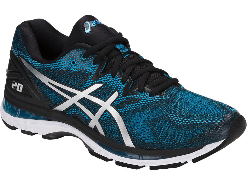 Asics Gel-Nimbus 20 Running Shoes For Men Blue/White/Black 137KECIF