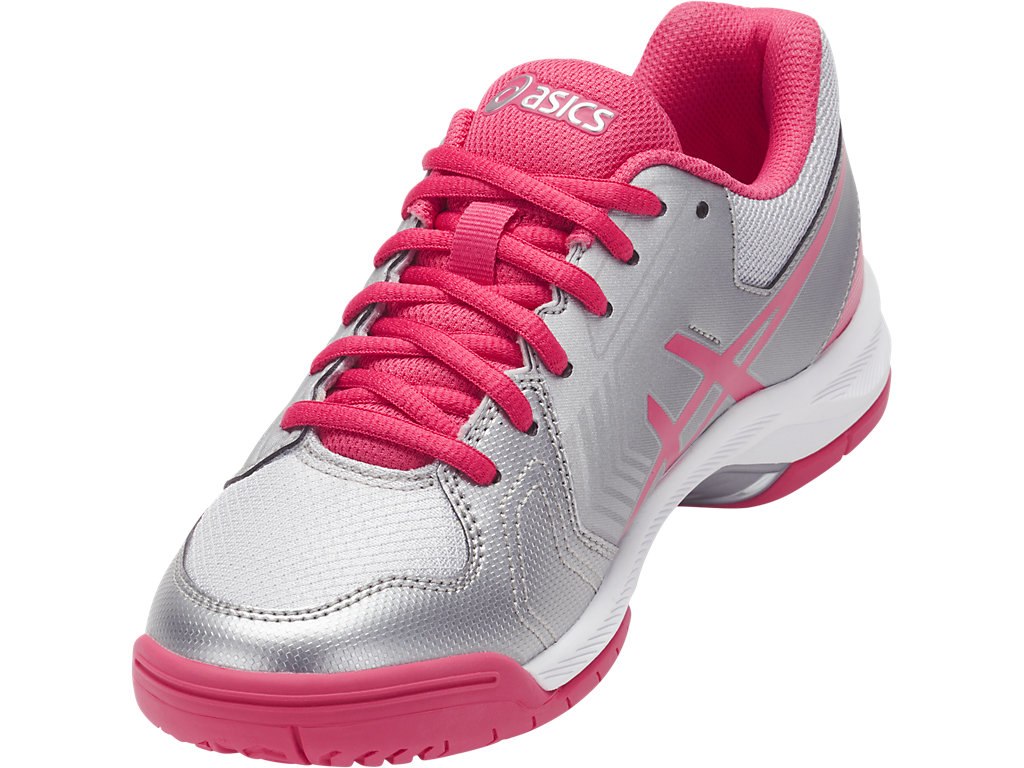 Asics Gel-Dedicate 5 Tennis Shoes For Women Silver/Red/White 145HCYVP