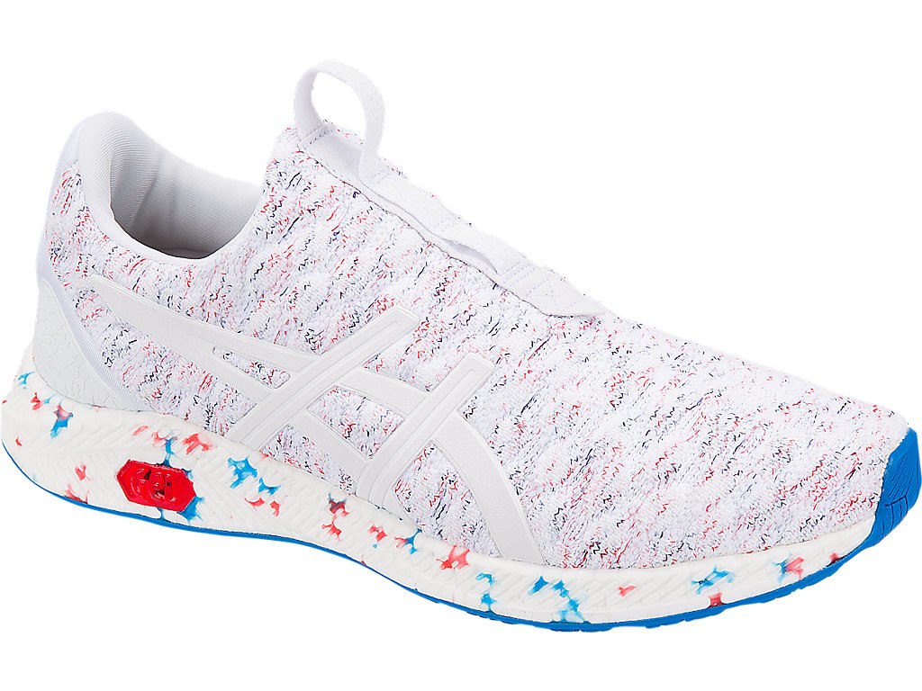 Asics Hypergel-Kenzen Running Shoes For Men White/Blue/Red 147AOFFI