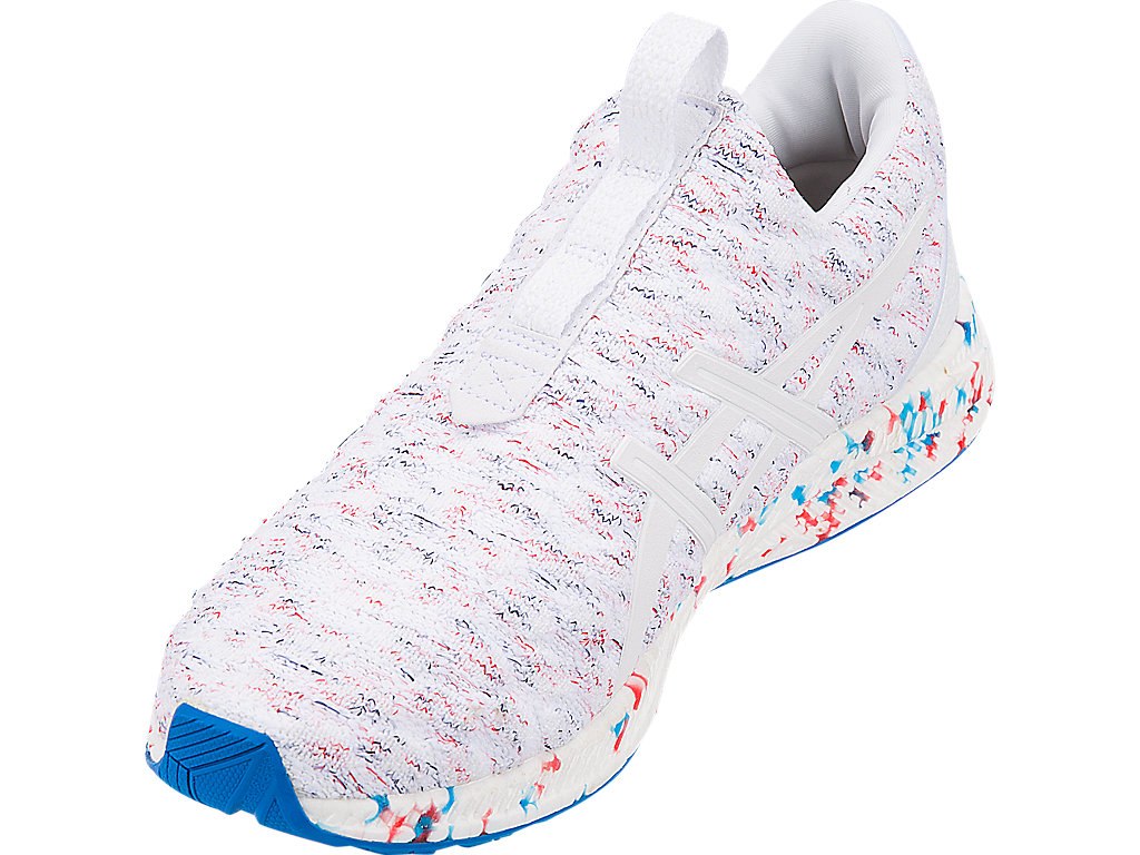Asics Hypergel-Kenzen Running Shoes For Men White/Blue/Red 147AOFFI