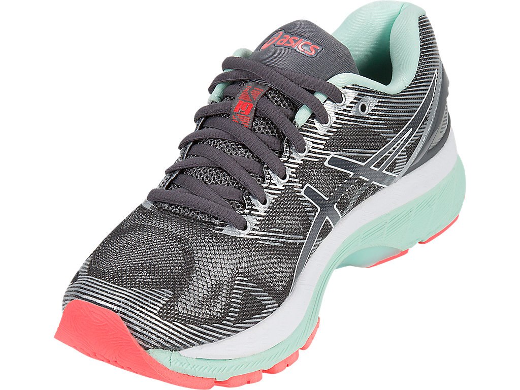 Asics Gel-Nimbus 19 Running Shoes For Women Dark Grey/White/Coral 154FUCOG