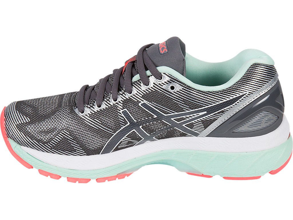Asics Gel-Nimbus 19 Running Shoes For Women Dark Grey/White/Coral 154FUCOG