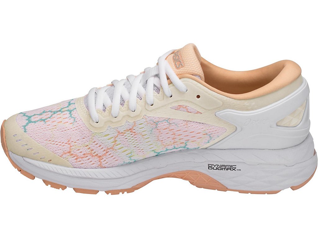 Asics Gel-Kayano 24 Running Shoes For Women White/Apricot 163UQKVK