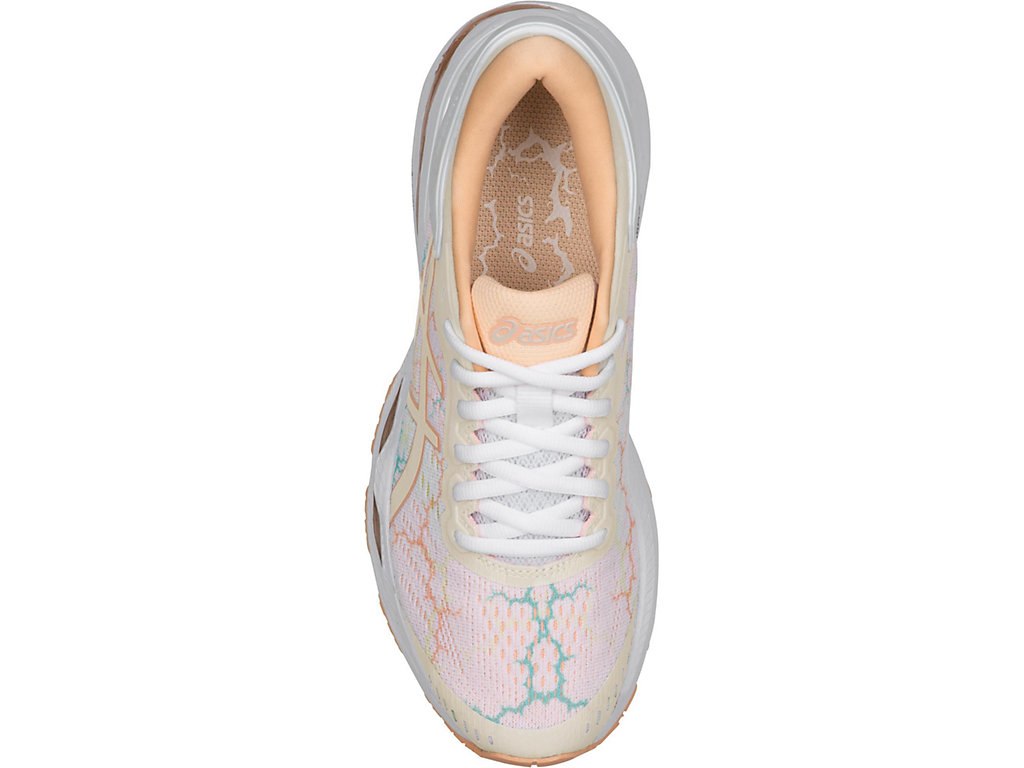 Asics Gel-Kayano 24 Running Shoes For Women White/Apricot 163UQKVK