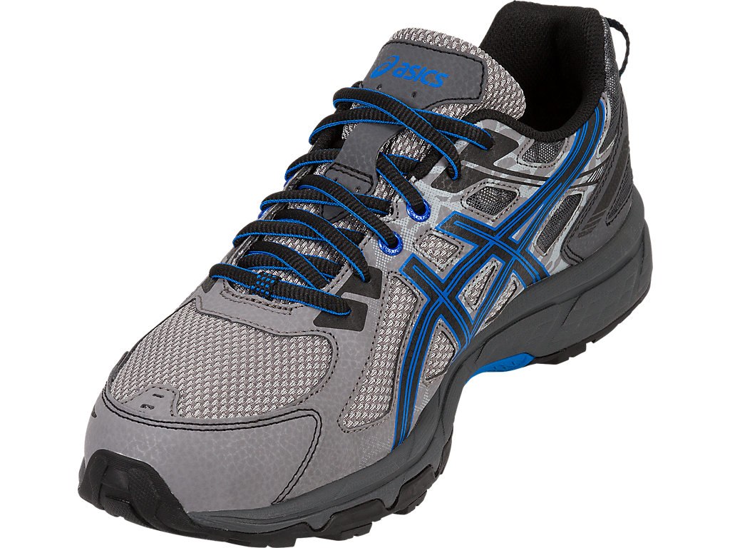 Asics Gel-Venture 6 Running Shoes For Men Grey/Black/Blue 169KHKDB