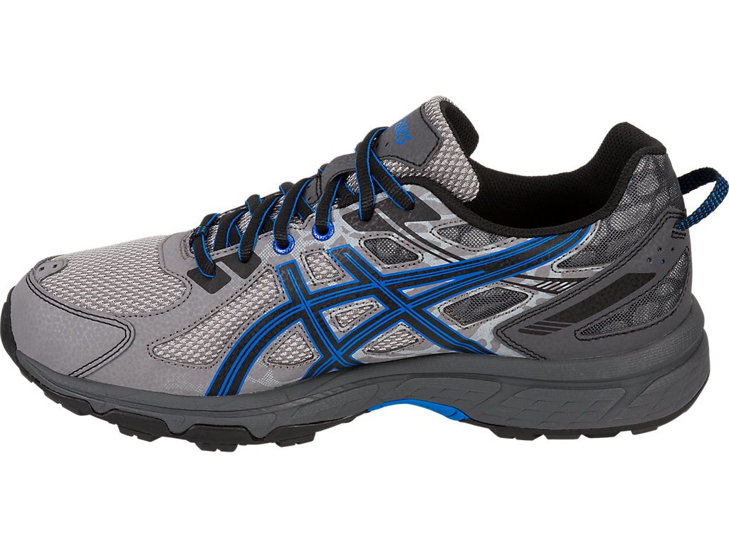 Asics Gel-Venture 6 Running Shoes For Men Grey/Black/Blue 169KHKDB