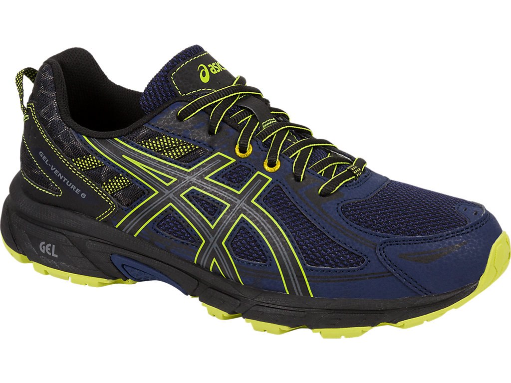 Asics Gel-Venture 6 Running Shoes For Men Indigo Blue/Black/Green 180RTXPI