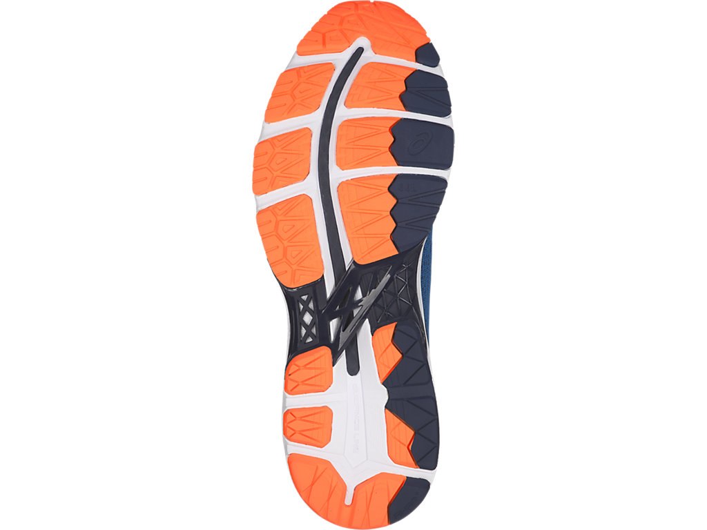 Asics Gel-Kayano 24 Running Shoes For Men Blue/Navy/Orange 200EZQQM