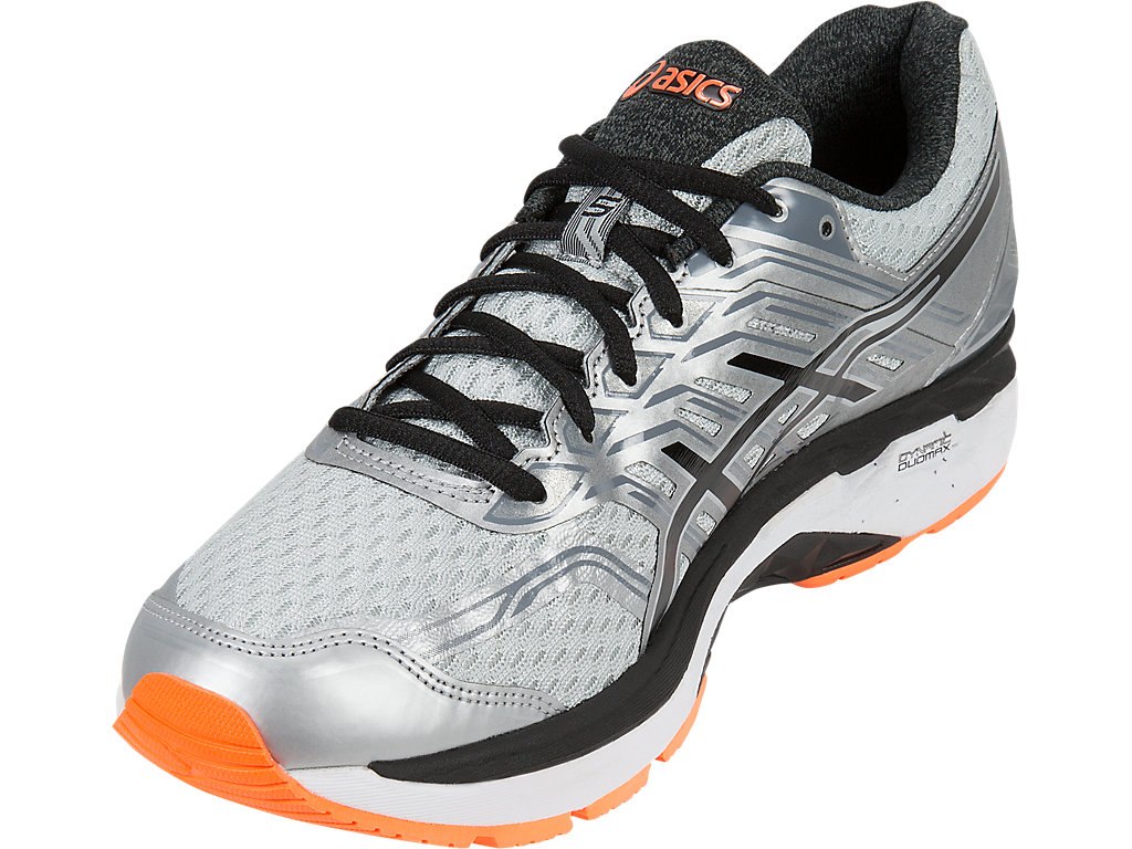 Asics Gt-2000 5 Running Shoes For Men Silver/Black/Orange 201CMRAI