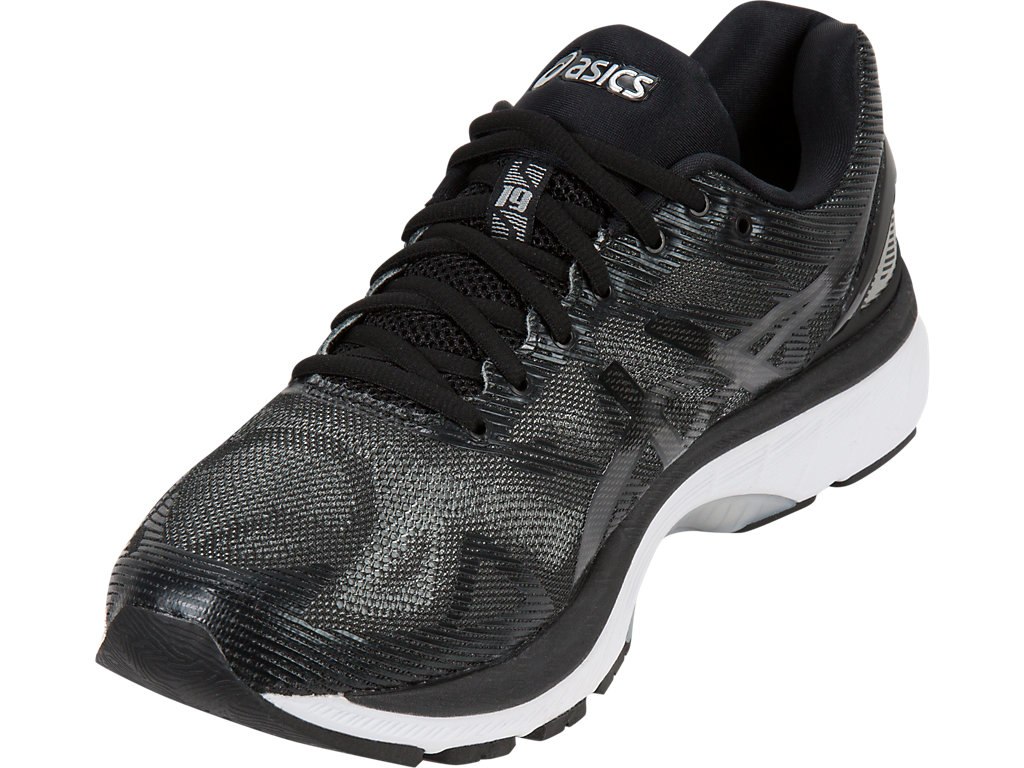 Asics Gel-Nimbus 19 Running Shoes For Men Black/Silver 206NBHTY
