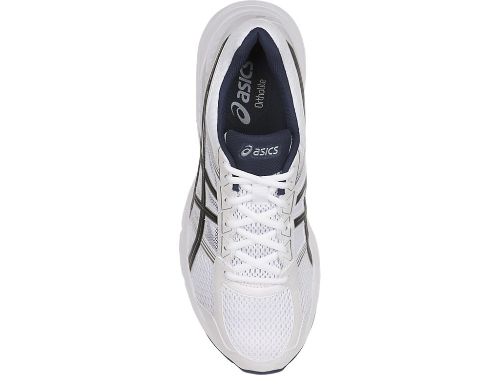 Asics Gel-Contend 4 Running Shoes For Men White/Black/Blue 210FTBQV