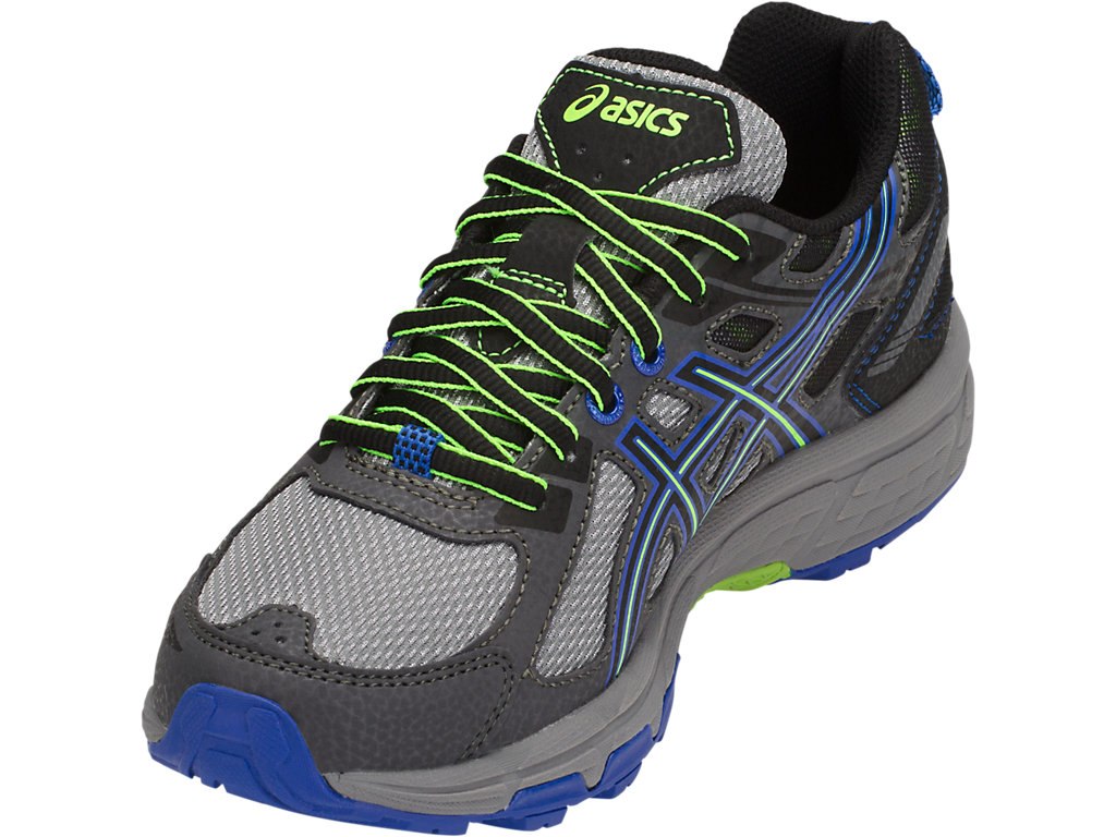 Asics Gel-Venture 6 Shoes For Kids Grey/Black/Blue 219NCRKV