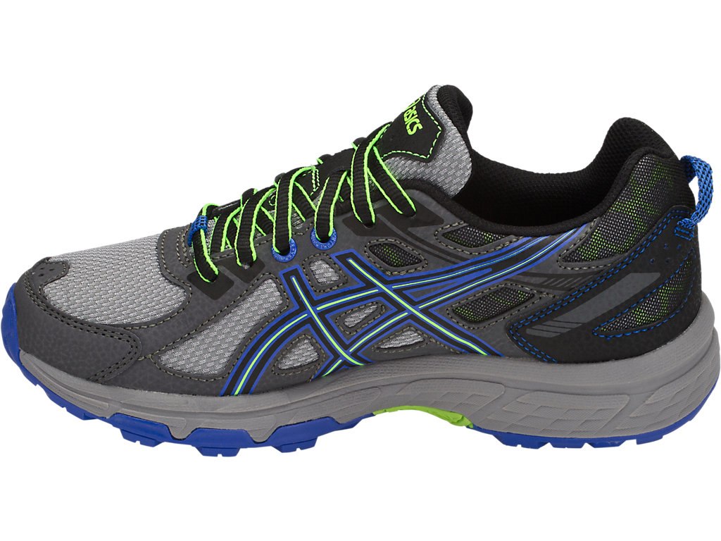 Asics Gel-Venture 6 Shoes For Kids Grey/Black/Blue 219NCRKV