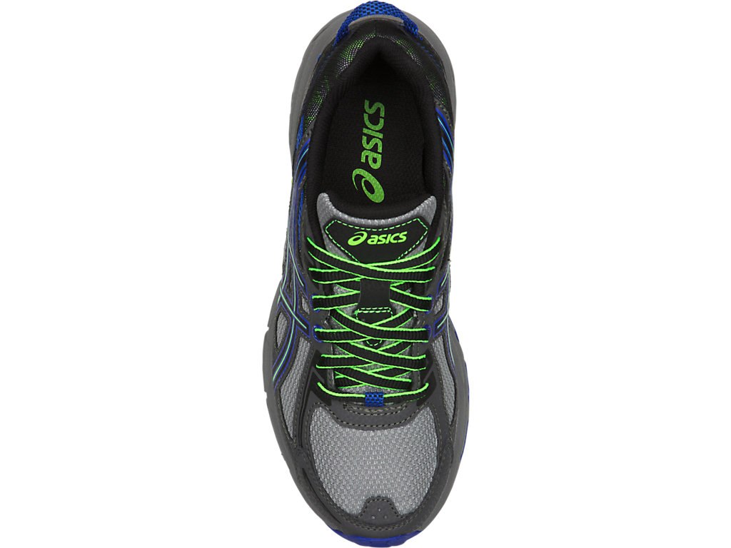 Asics Gel-Venture 6 Shoes For Kids Grey/Black/Blue 219NCRKV
