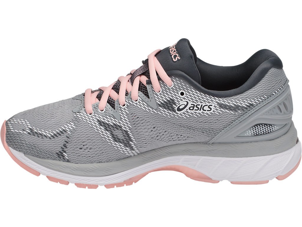 Asics Gel-Nimbus 20 Running Shoes For Women Grey/Grey Pink 222JQJUO