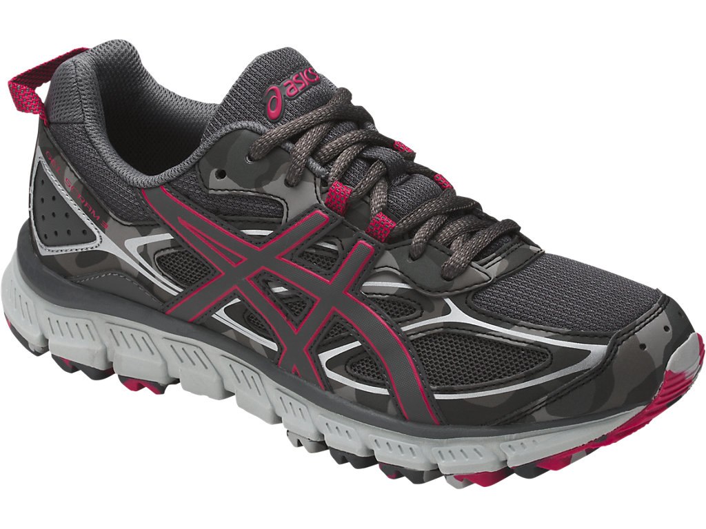Asics Gel-Scram Running Shoes For Women Dark Grey/Dark Grey/Pink 222PFUKM