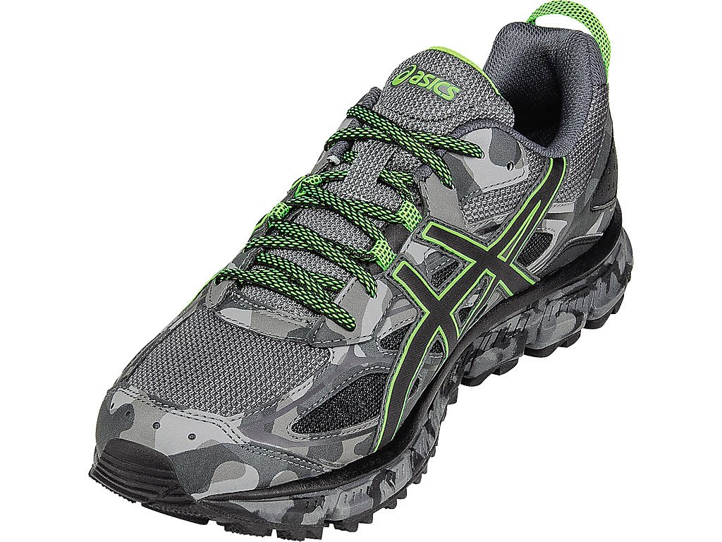 Asics Gel-Scram Running Shoes For Men Dark Grey/Black/Green 225SNSYE