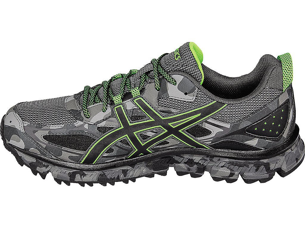 Asics Gel-Scram Running Shoes For Men Dark Grey/Black/Green 225SNSYE